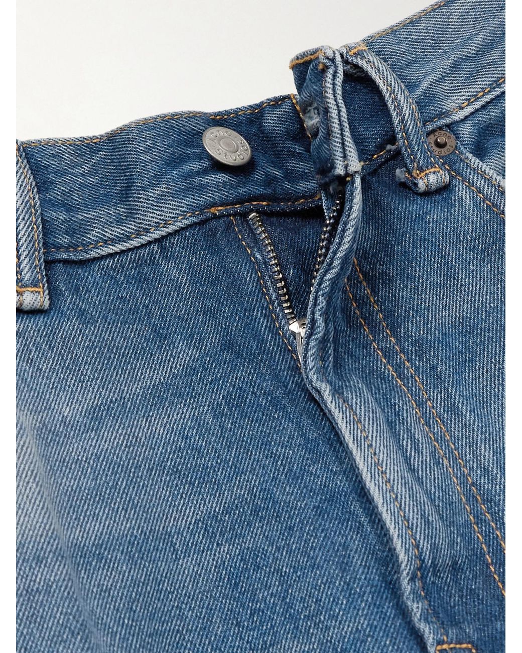 Acne Blue High-Waisted Wide-Leg Jeans