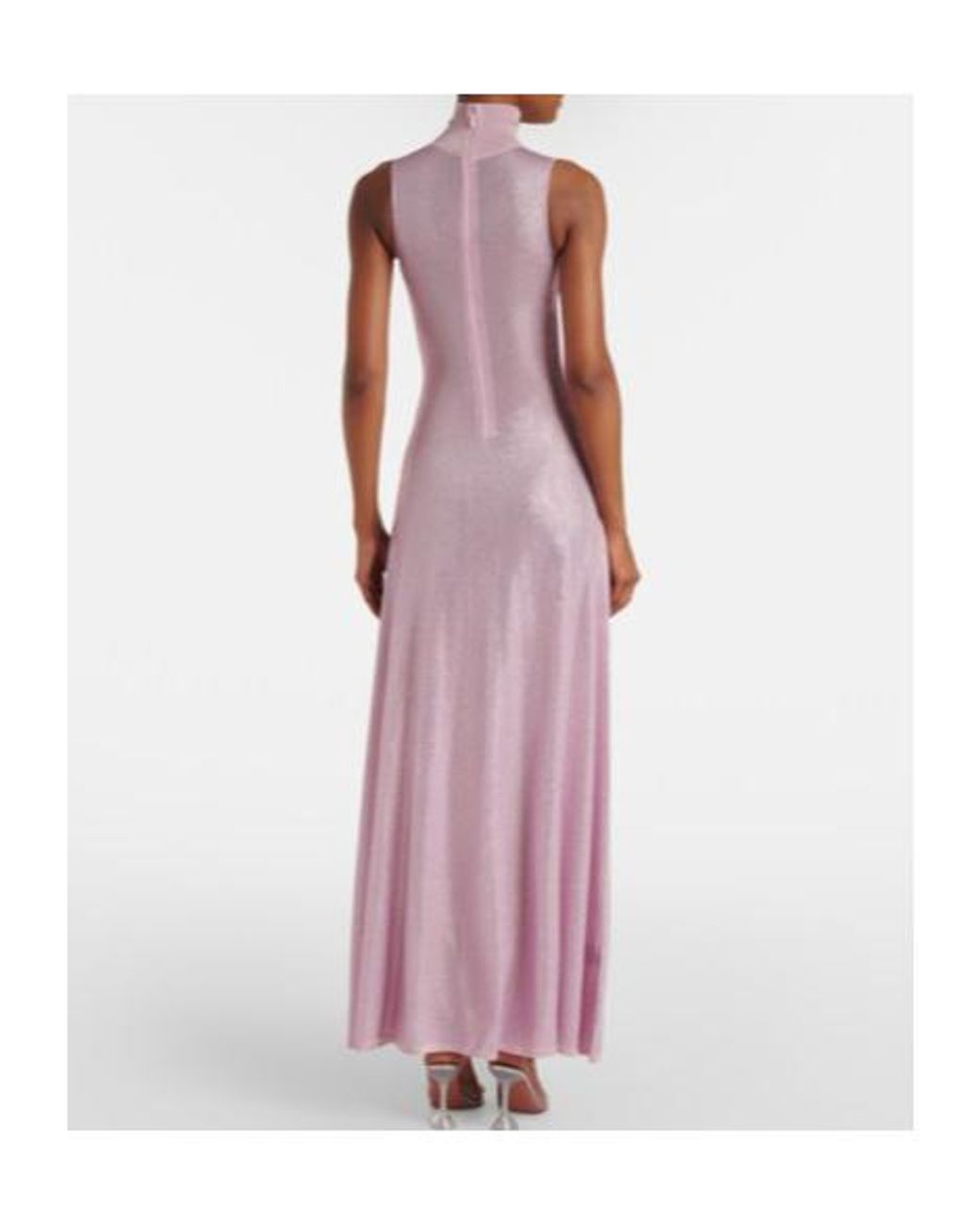David Koma Purple Ruched Sequined Maxi Dress