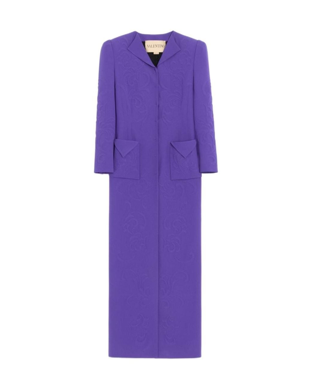 Valentino Purple Long-Sleeved Coat