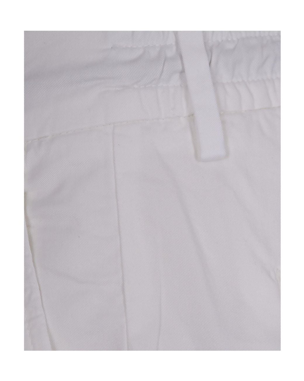 Eleventy White Drawstring Tapered Trousers for men