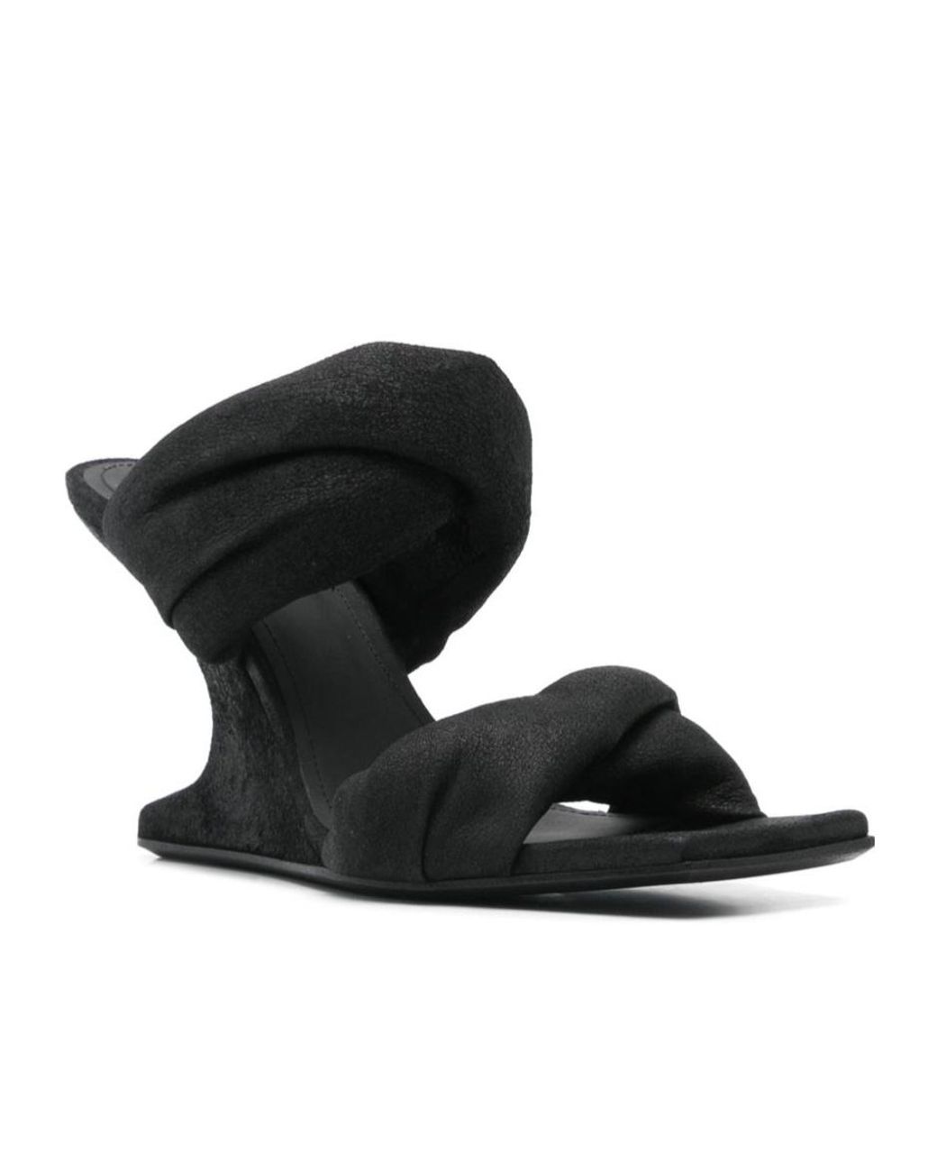 Rick Owens Cantilever Open-Toe Sandals in Black | Lyst