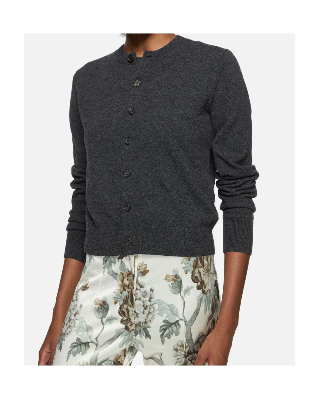 Acne Gray Fitted Cardigan
