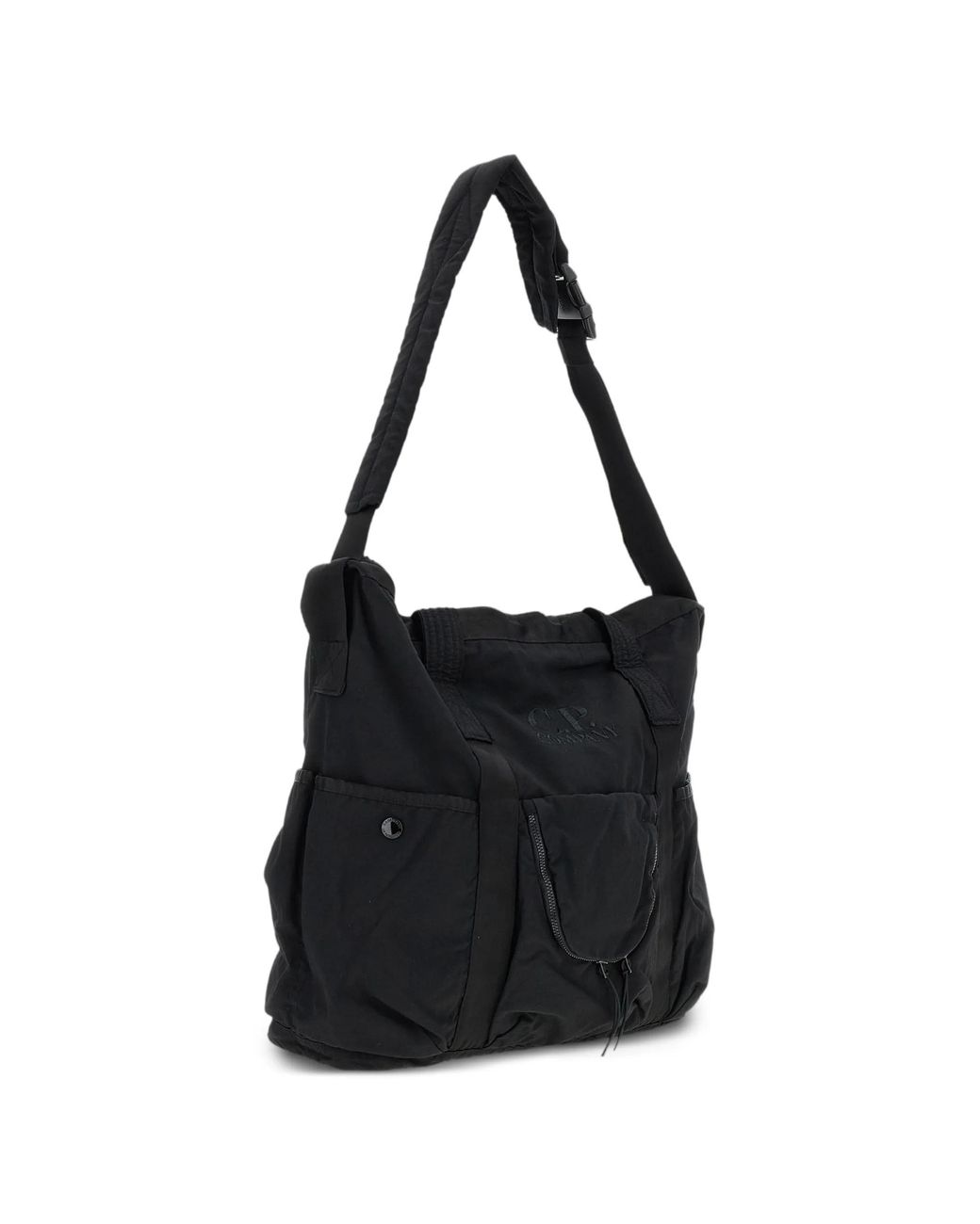 C P Company Black Multi-Pocket Shoulder Bag for men
