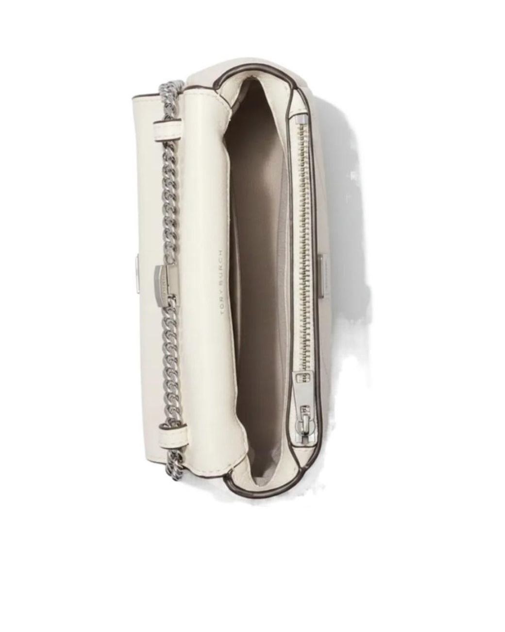 Tory Burch White Charlie Quilted Mini Shoulder Bag