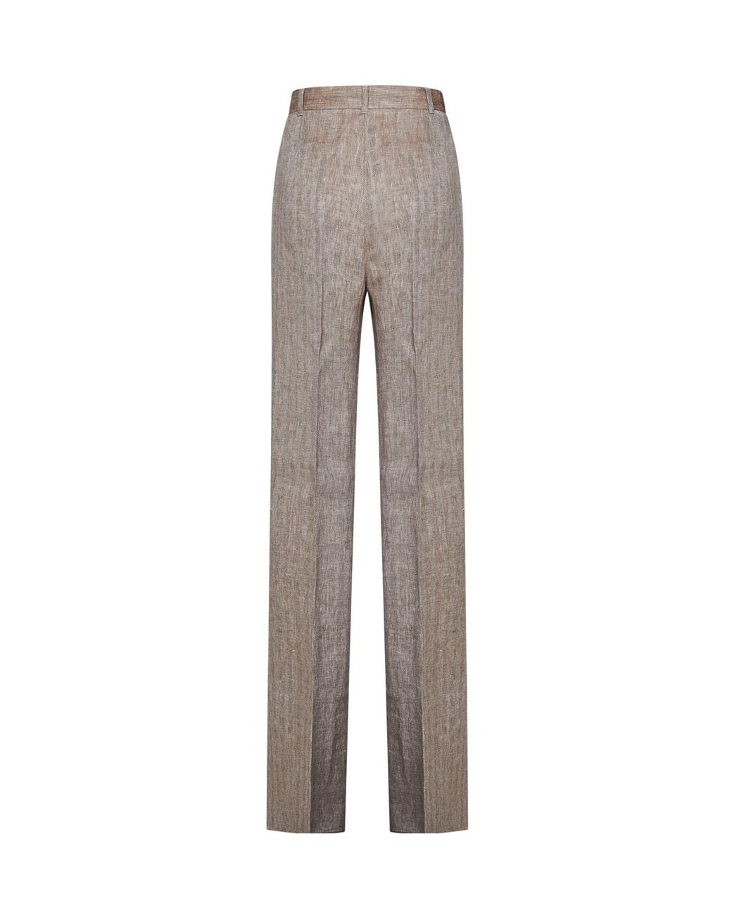 Max Mara Gray Studio Satira Pleat Detailed Straight Leg Trousers