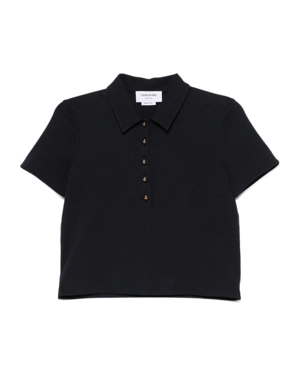 Thom Browne Black Compact Milano Polo Shirt
