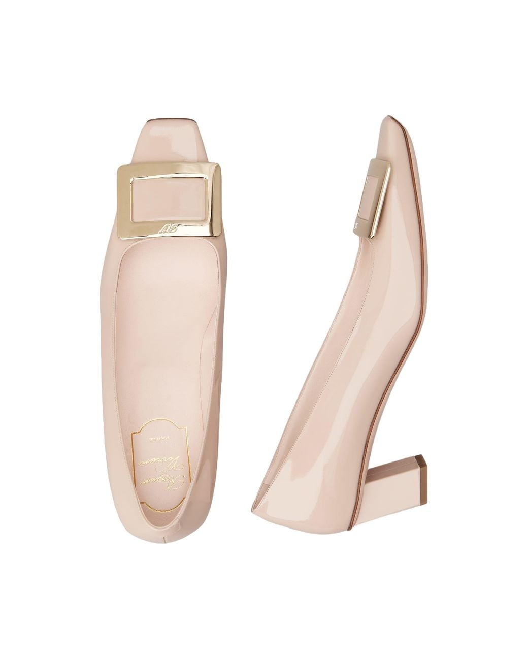 Roger Vivier Pink Belle Vivier Buckle Pumps