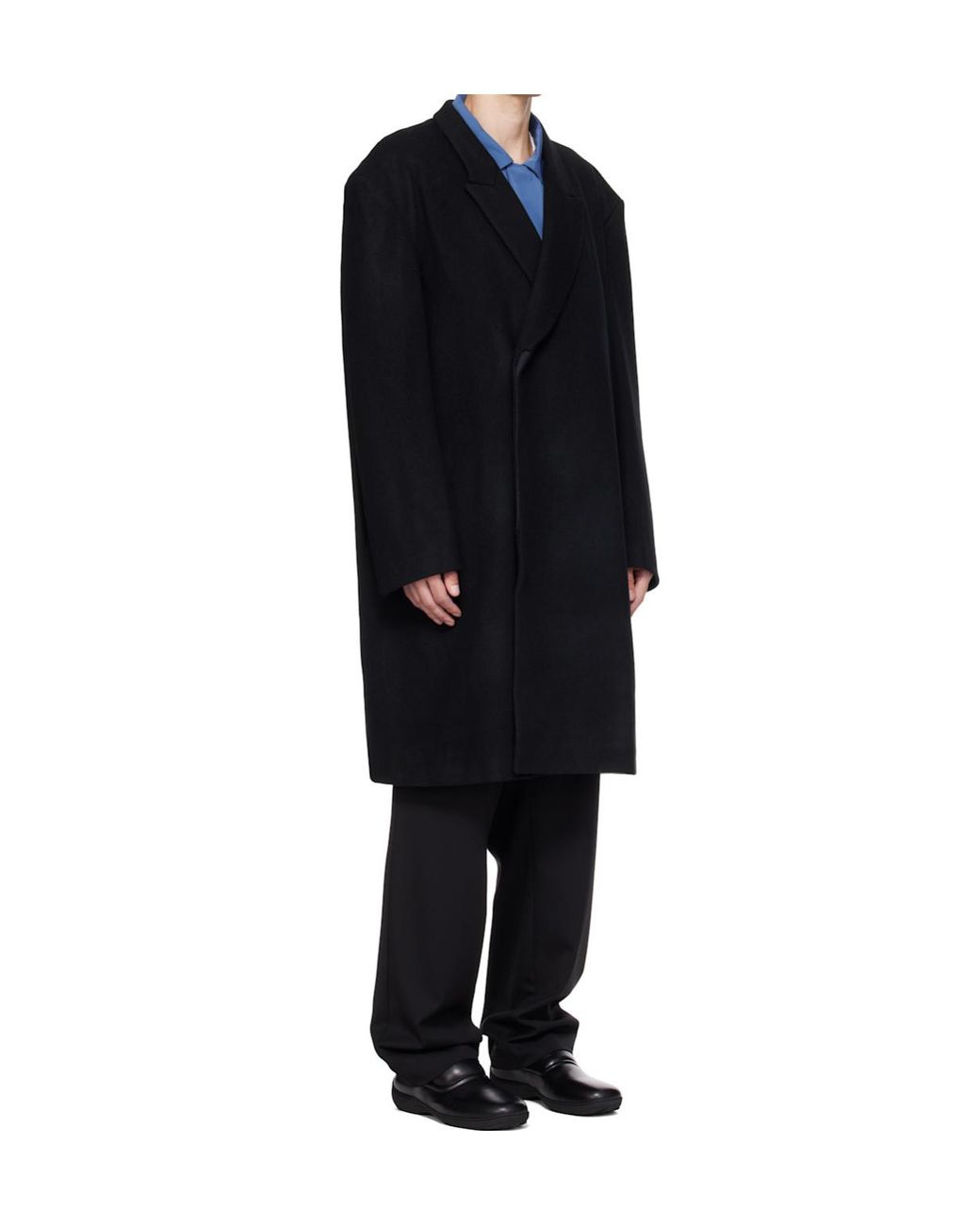 Kiko Kostadinov Black Epelde Oversized Coat for men