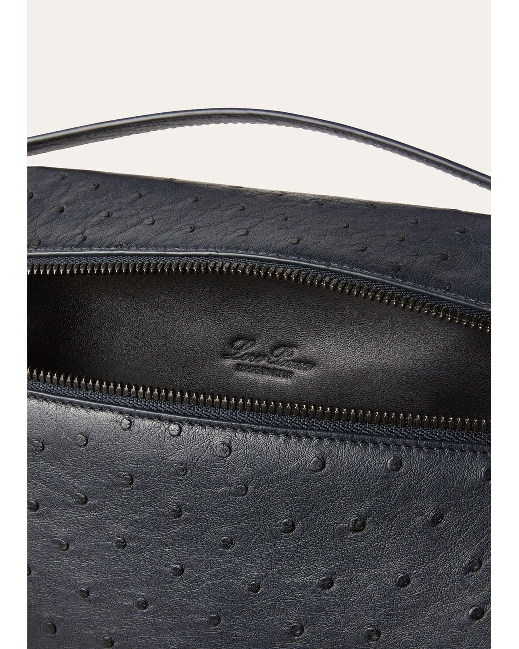Loro Piana Black Zip Tote Bag for men
