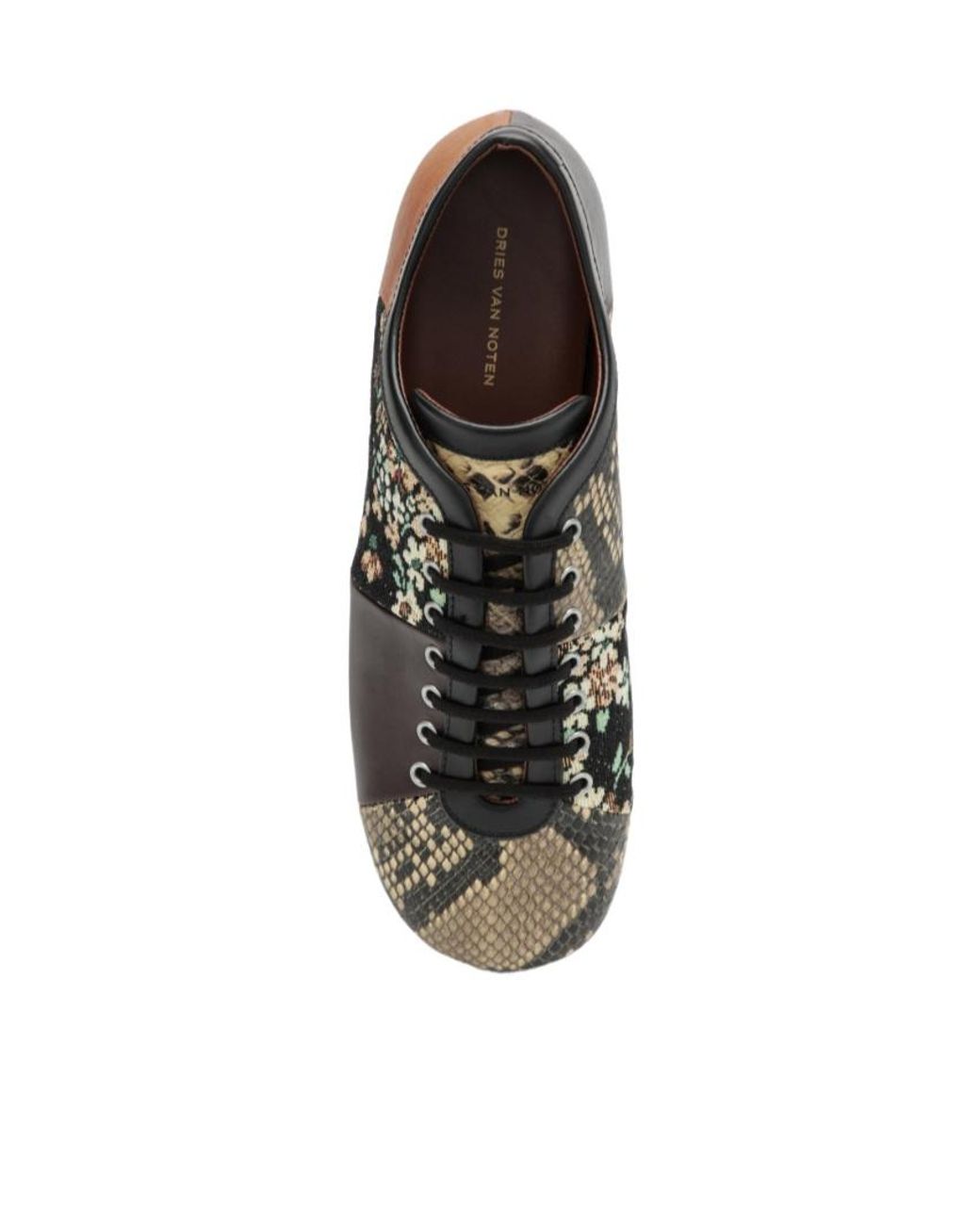 Dries Van Noten Brown Round-Toe Ballet Flats