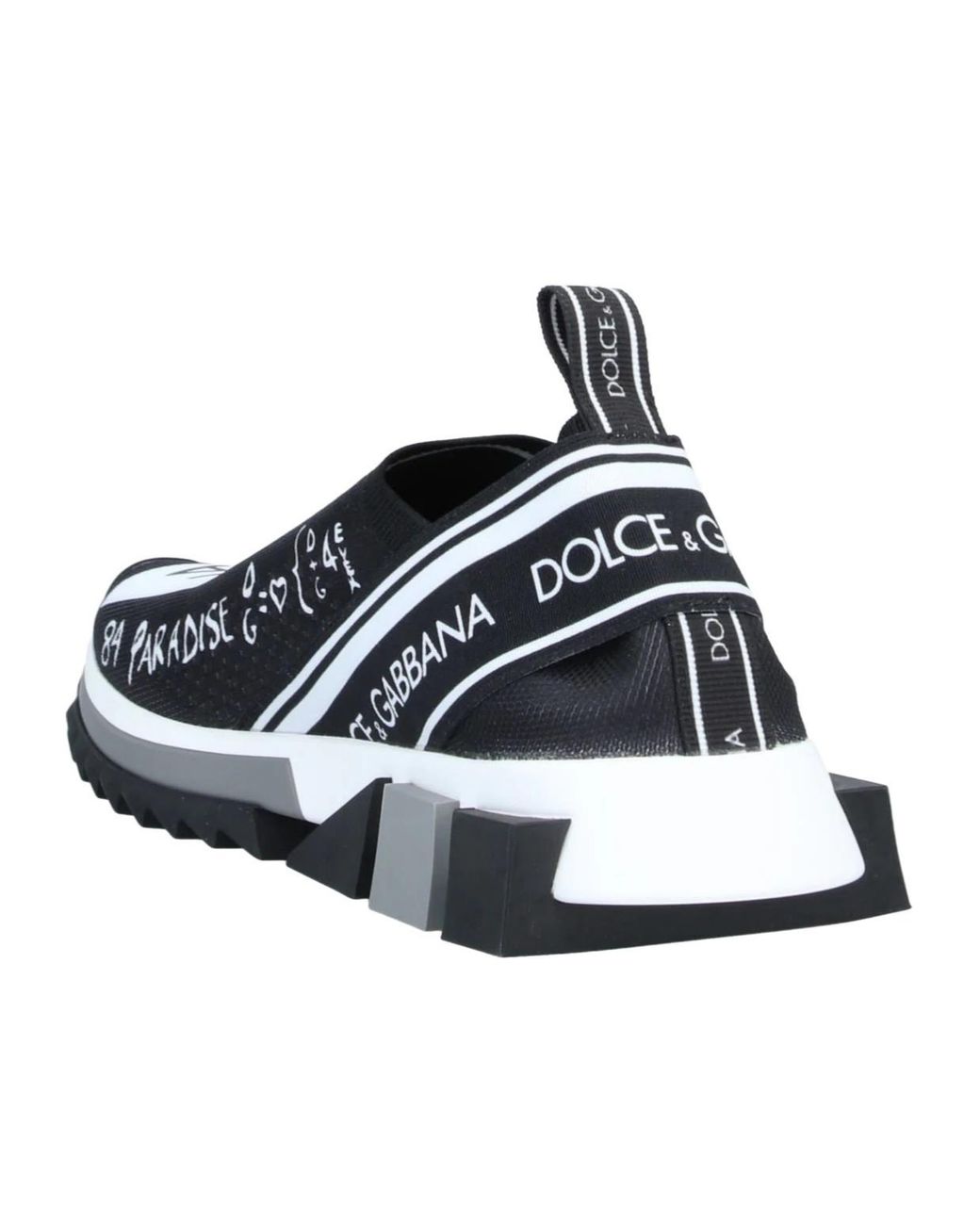 Dolce & Gabbana Black Two-Tone Sock Sneakers