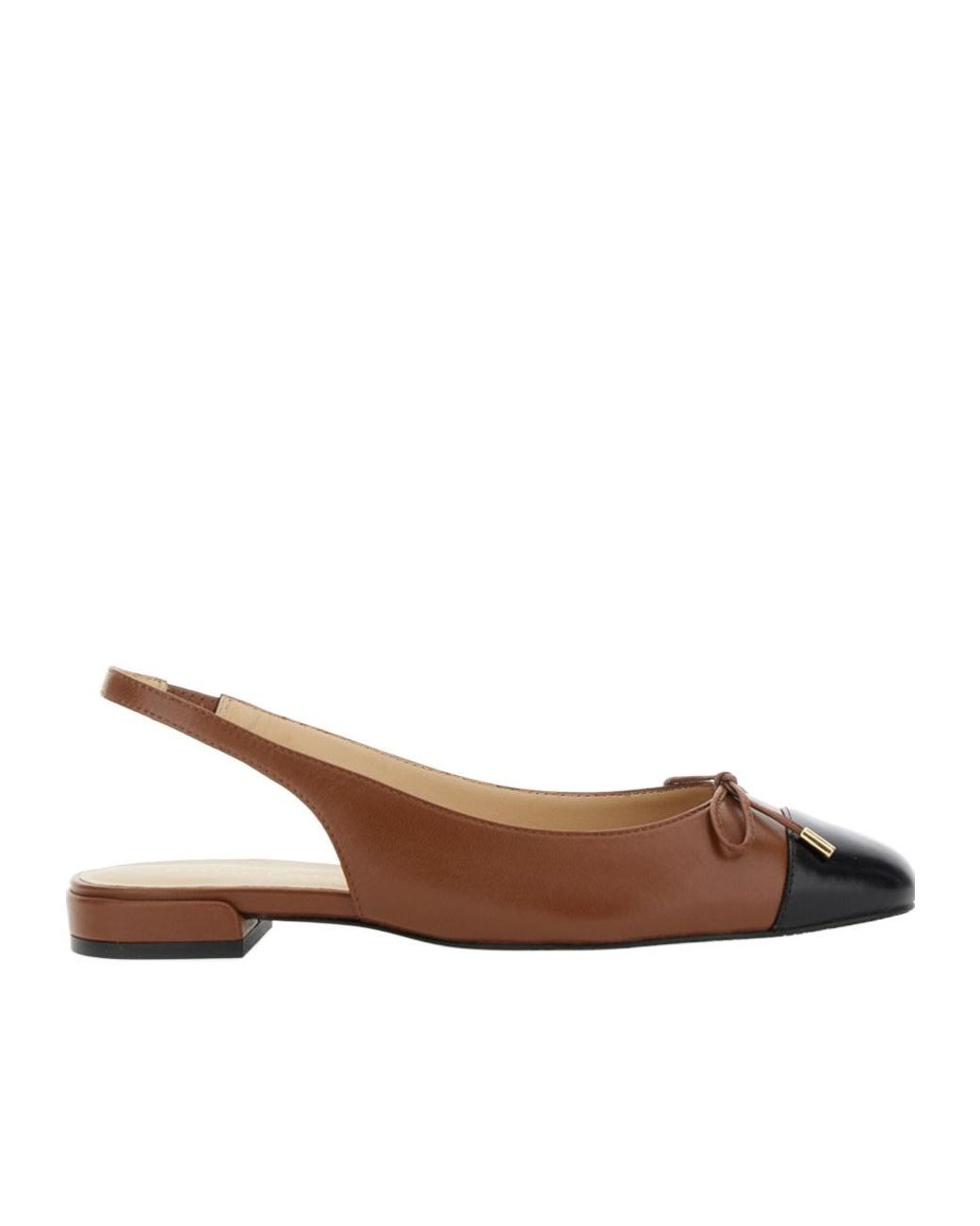 Stuart Weitzman Brown Bow Flat Shoes