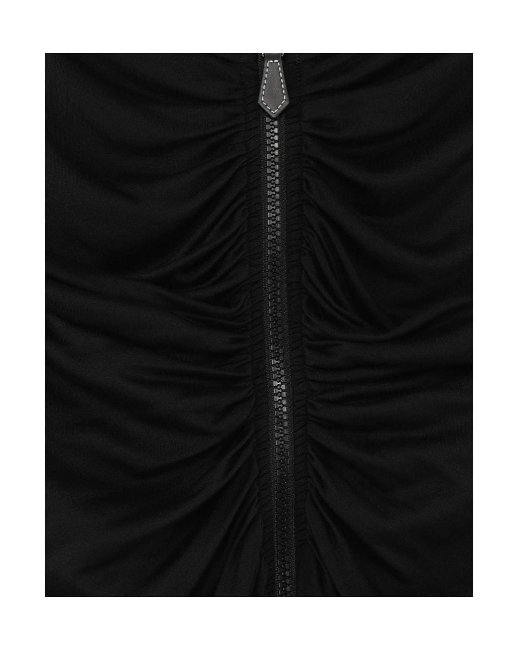 Burberry Black Solid Color Elastic Waist Midi Skirt