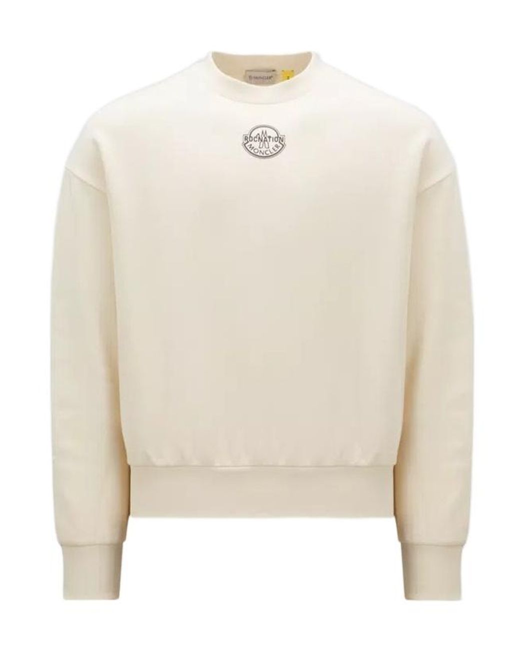 Moncler White Logo Sweatshirt for men