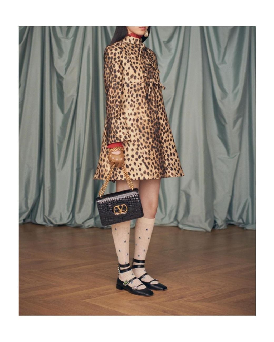 Valentino Natural Jaguar Spots Leopard Printed Coat