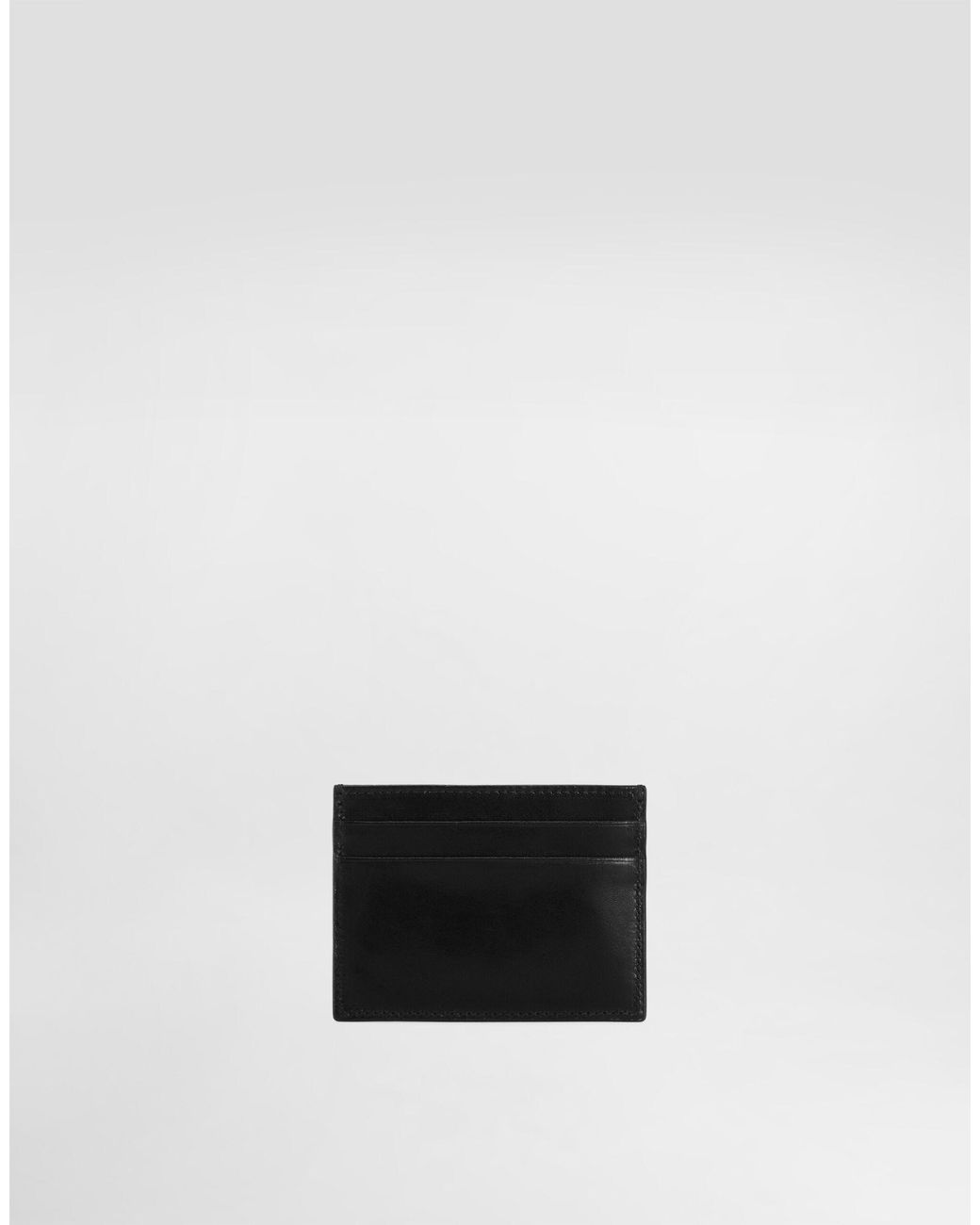 Dolce & Gabbana Black Logo Plaque Card Holder for men