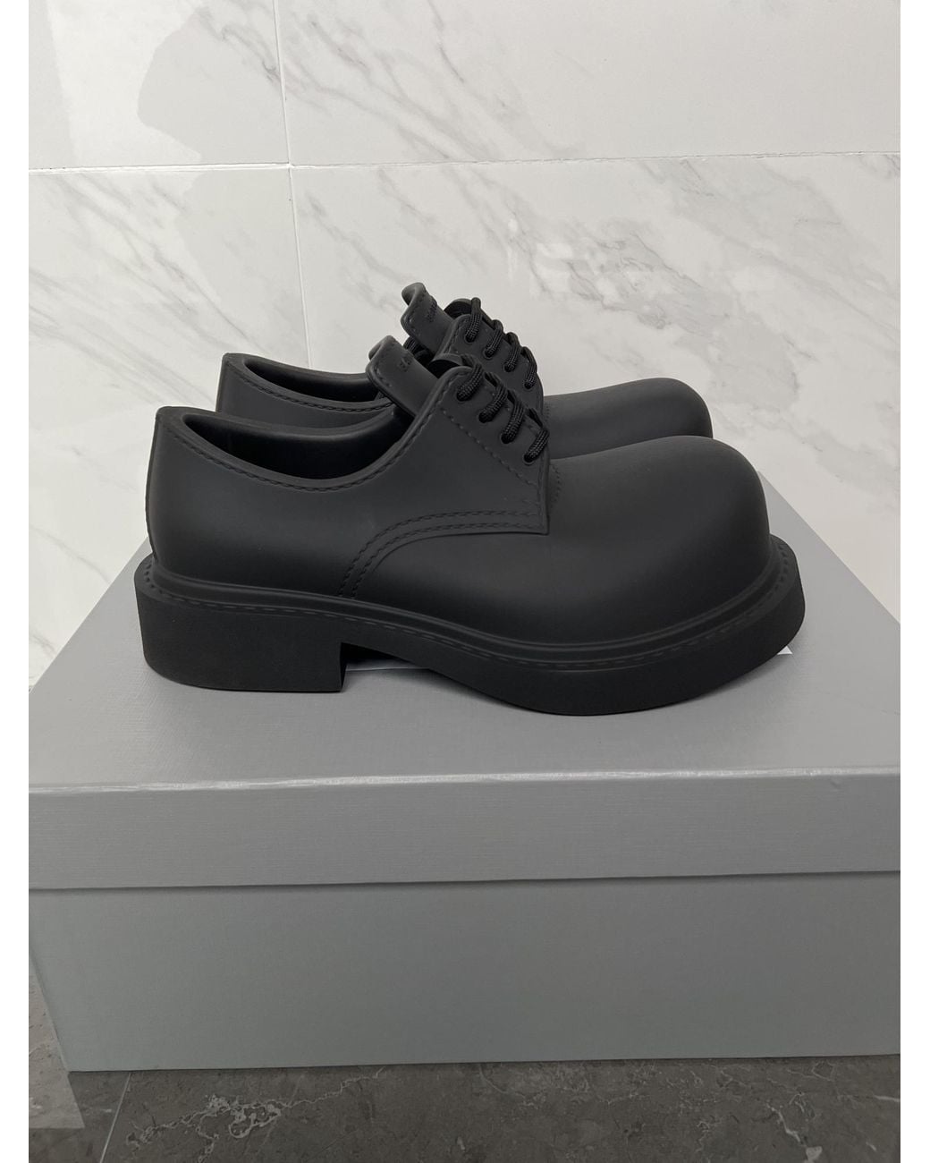 Balenciaga Steroid Derby Shoes in Black for Men | Lyst