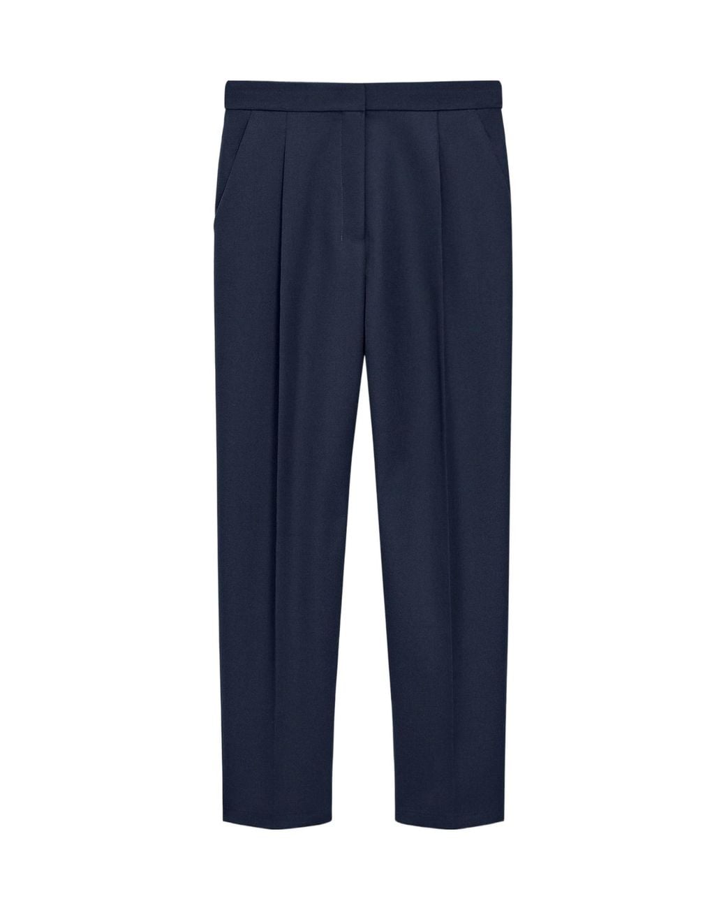 Theory Blue Tapered High-Rise Trousers