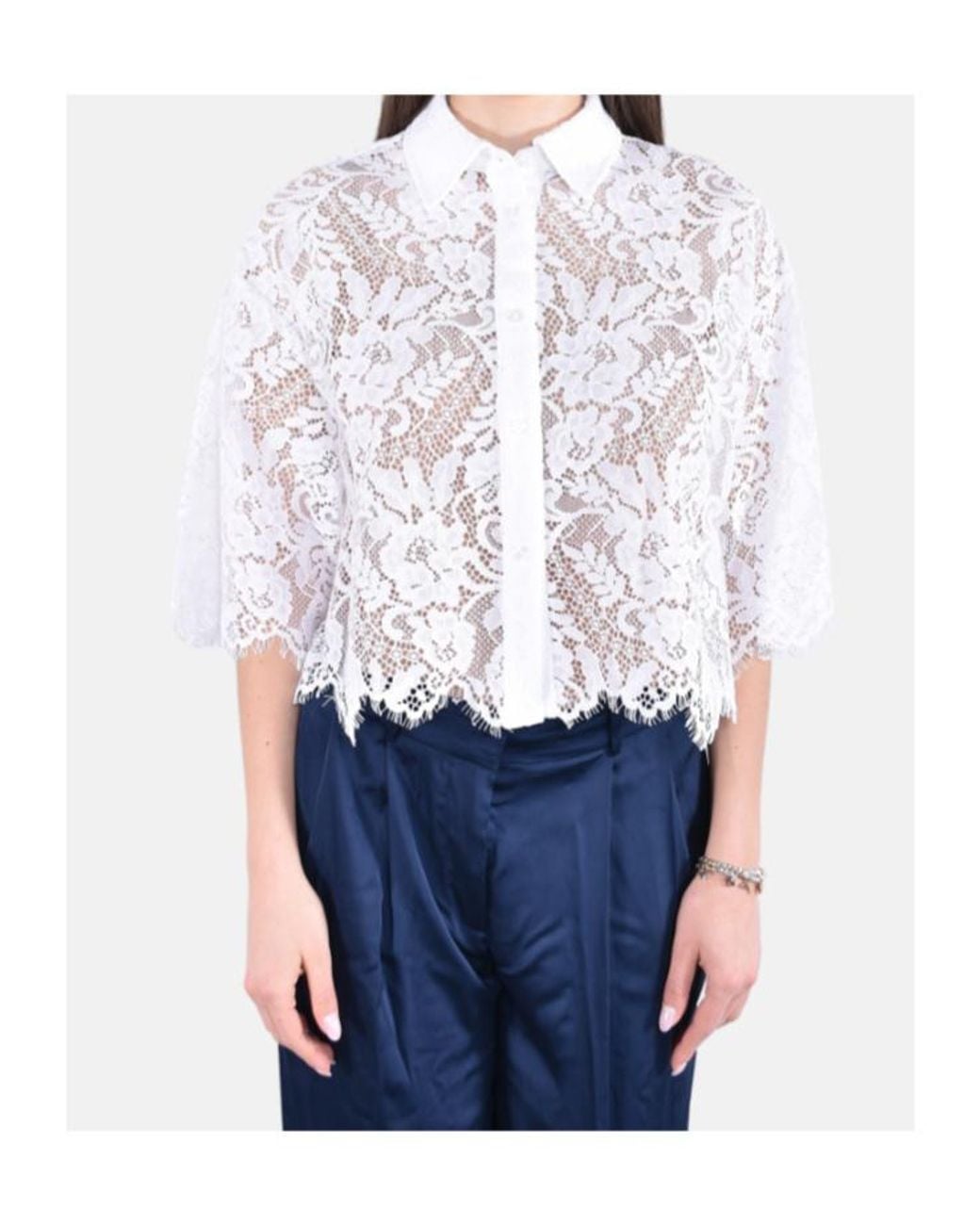 MICHAEL Michael Kors White Lace Shirt