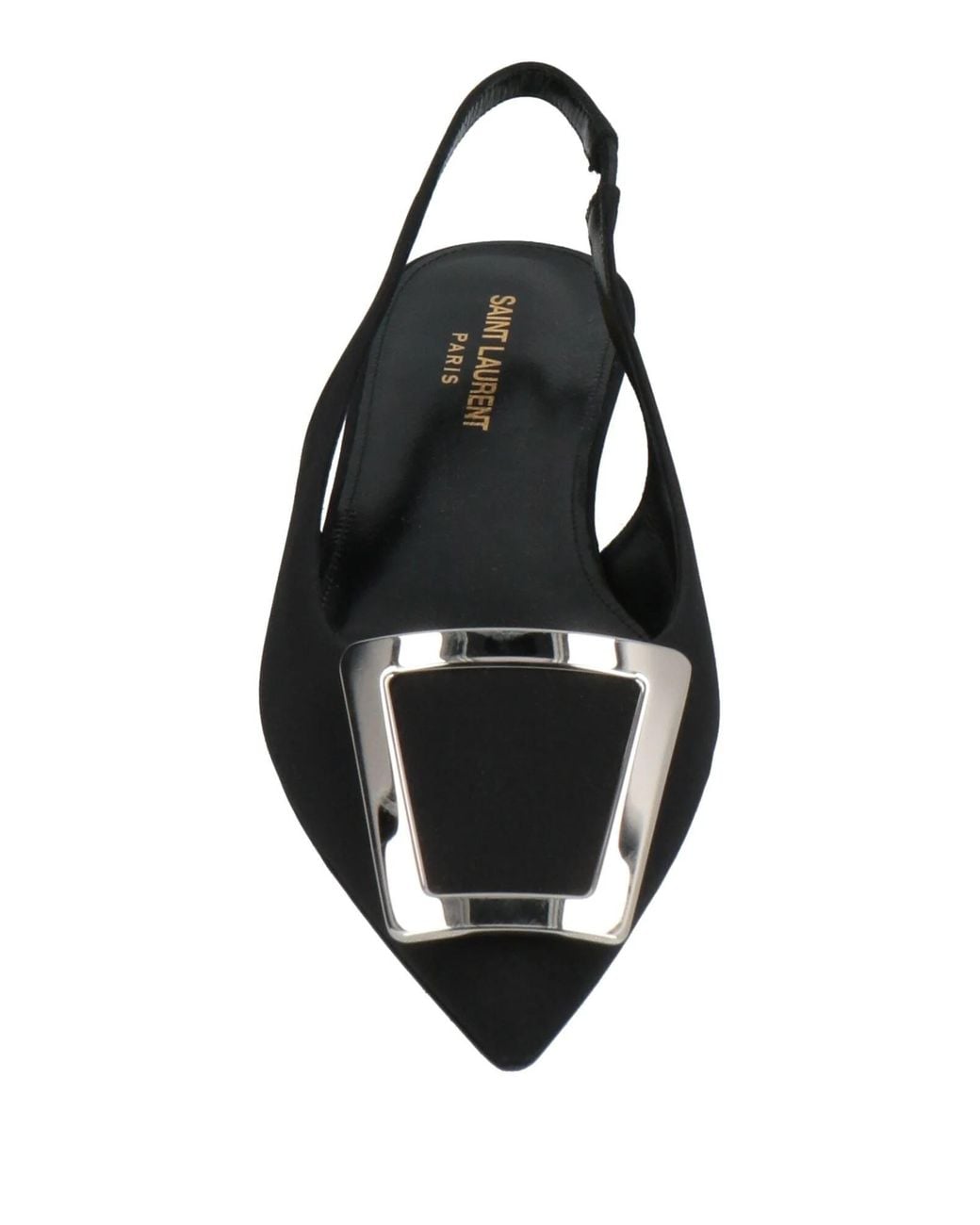 Saint Laurent Black Solid Color Flat Shoes
