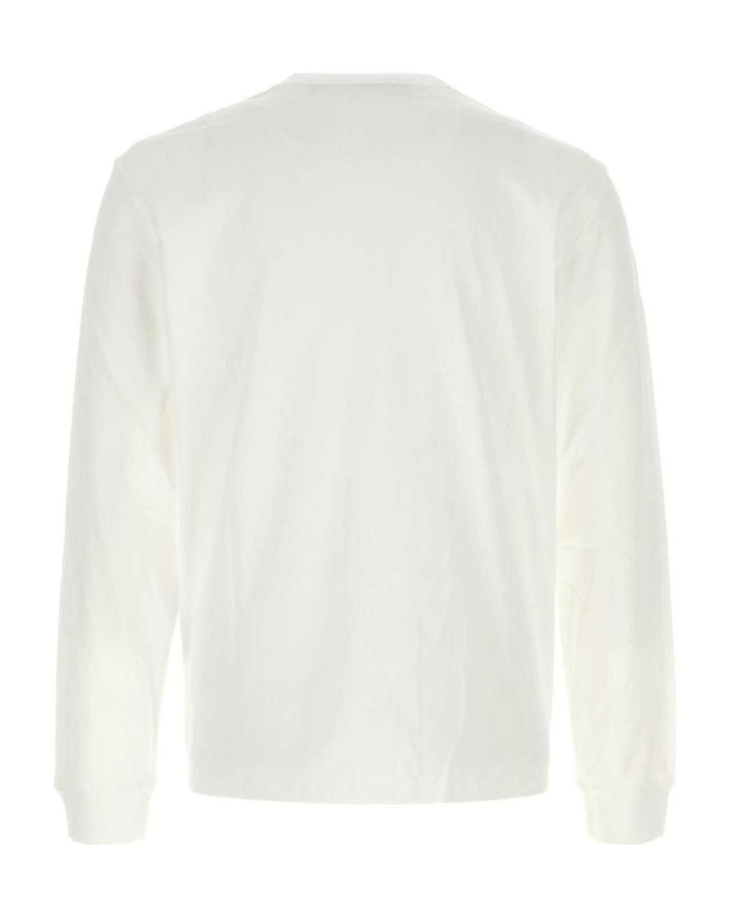 Valentino White Logo Embroidered Crewneck T-Shirt for men