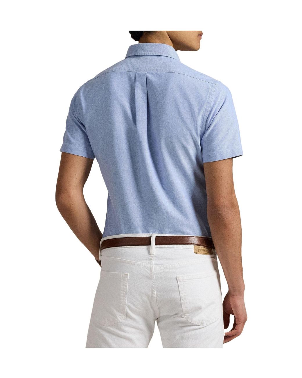 Polo Ralph Lauren Blue Custom Fit Oxford Shirt for men