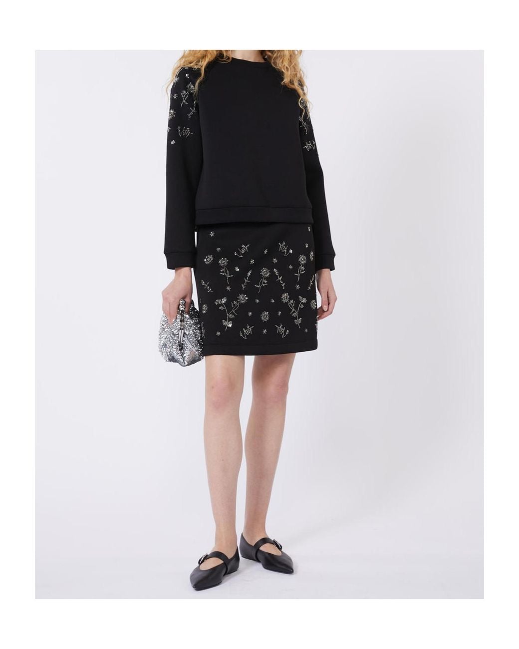 Weekend by Maxmara Black Embellished Sweatshirt