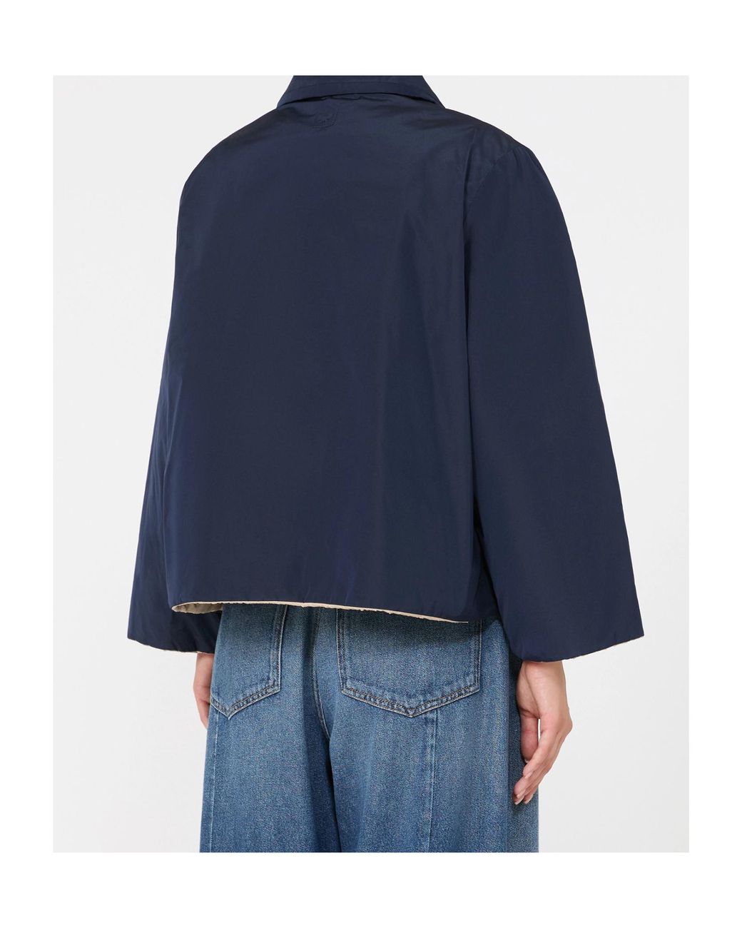 Weekend by Maxmara Blue Button-Up Collared Jacket
