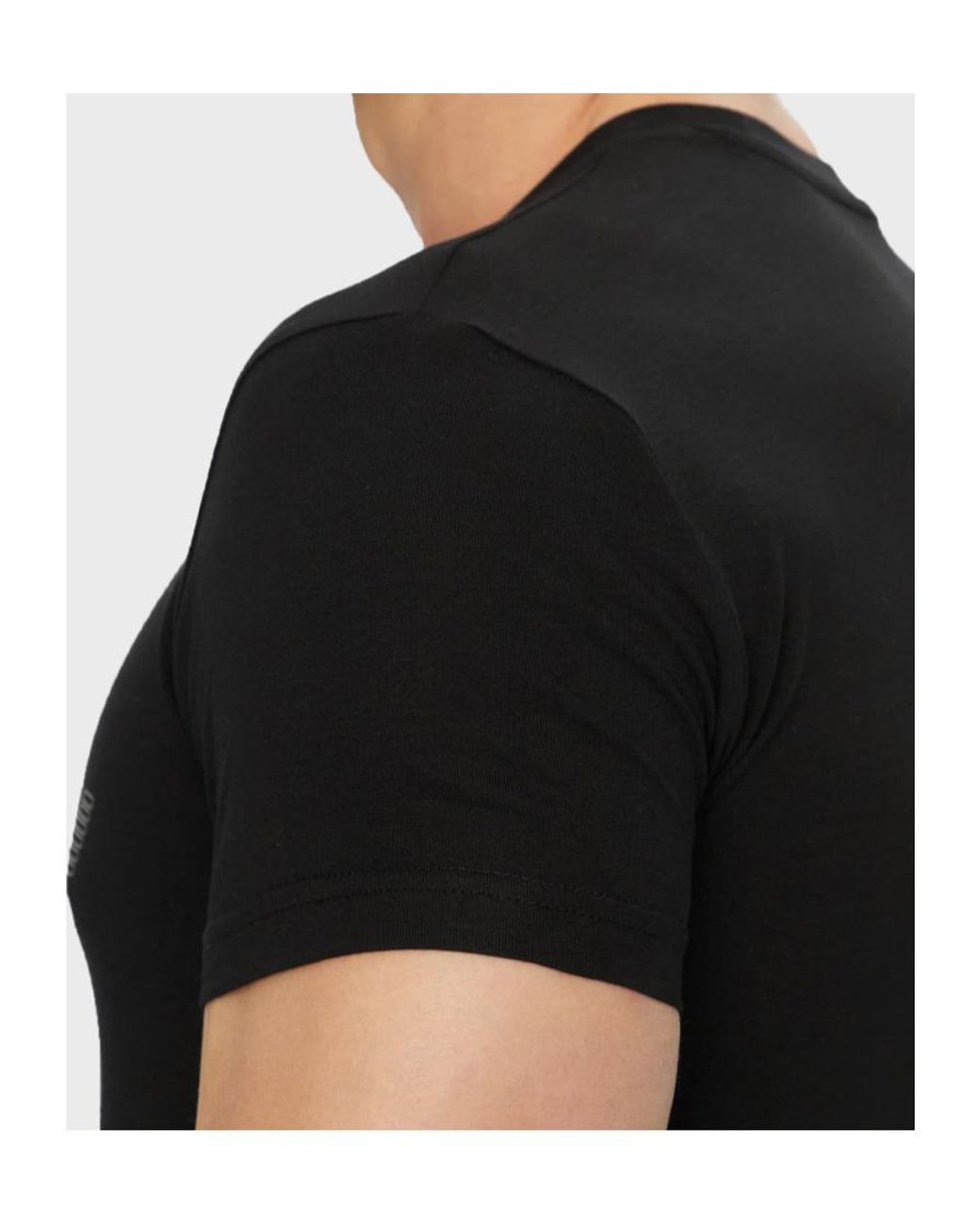 Emporio Armani Black Short-Sleeved T-Shirt for men