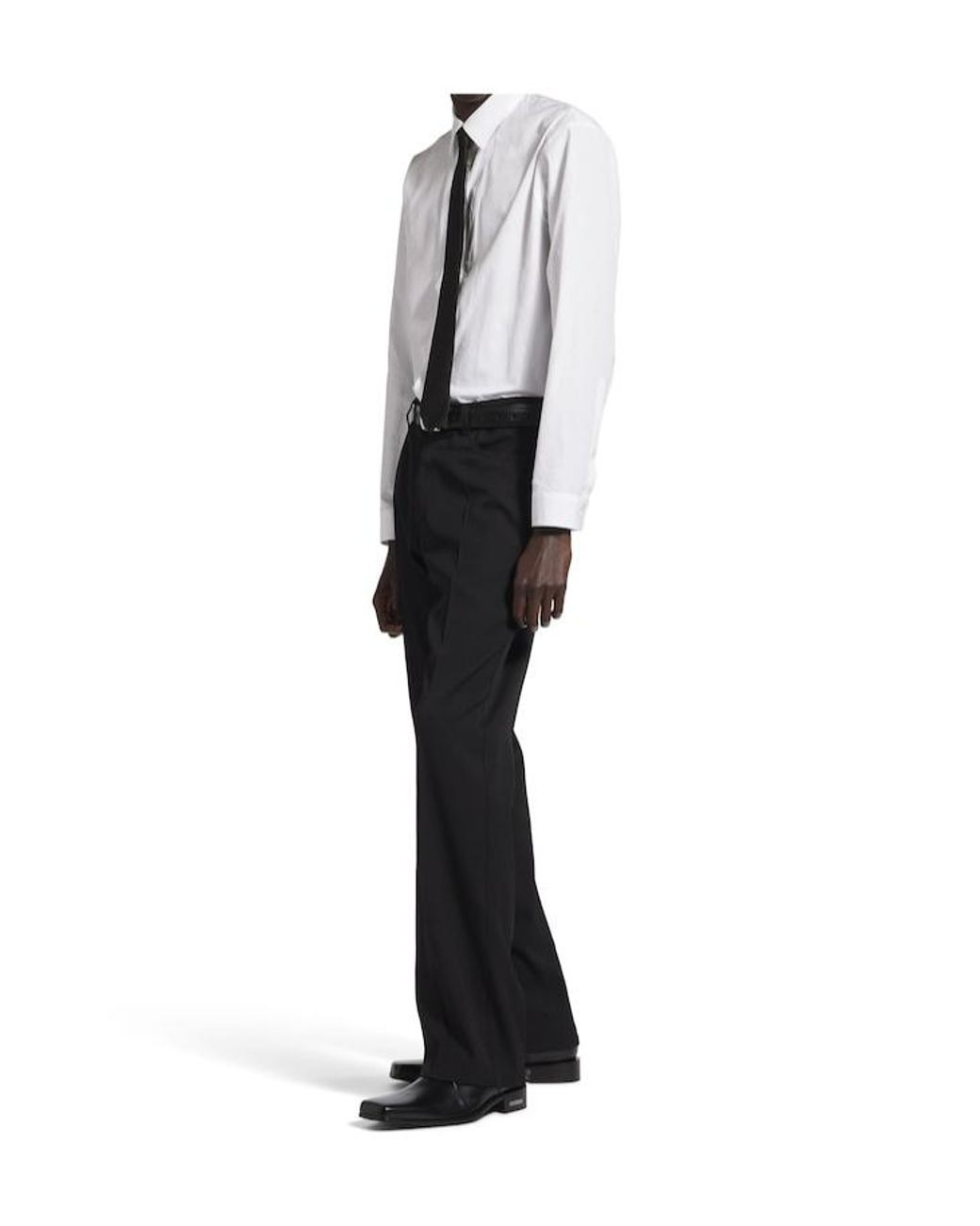 Balenciaga Black Straight Fit Tailored Pants for men