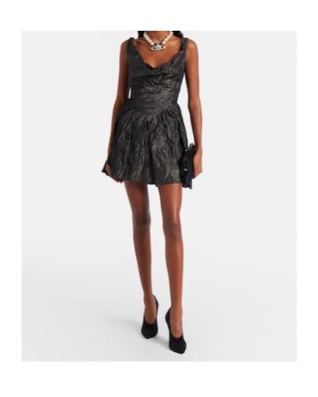 Vivienne Westwood Black Mini Sunday Draped Corset Dress