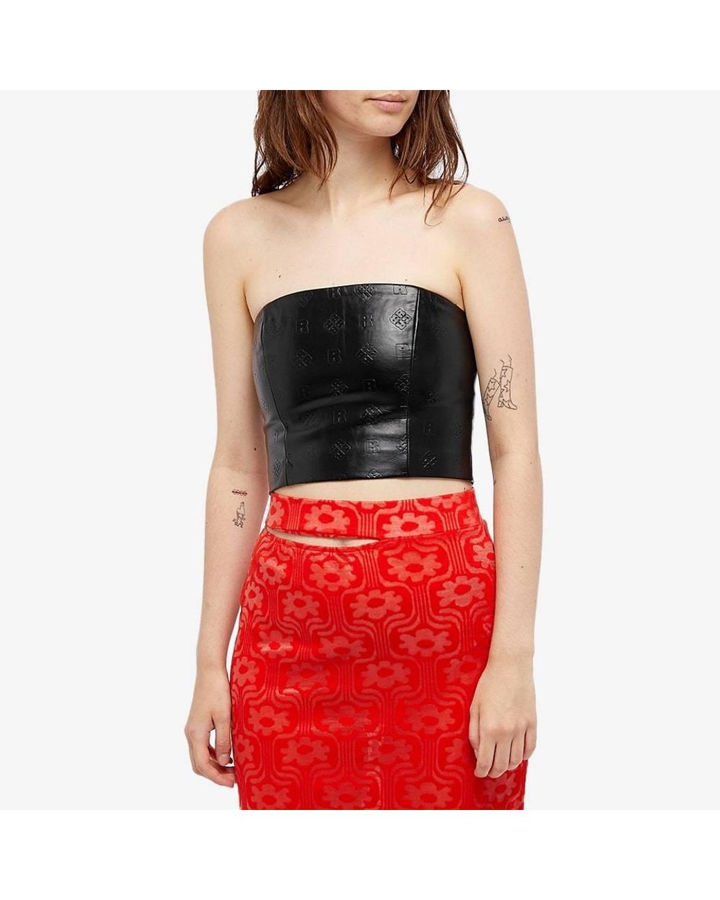 ROTATE BIRGER CHRISTENSEN Black Logo Tube Top