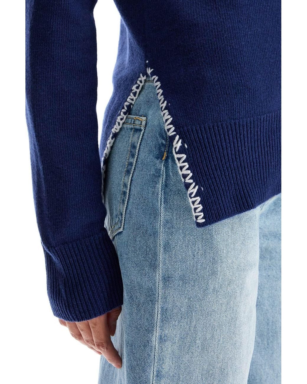 Marni Blue Button-Up Knit Cardigan