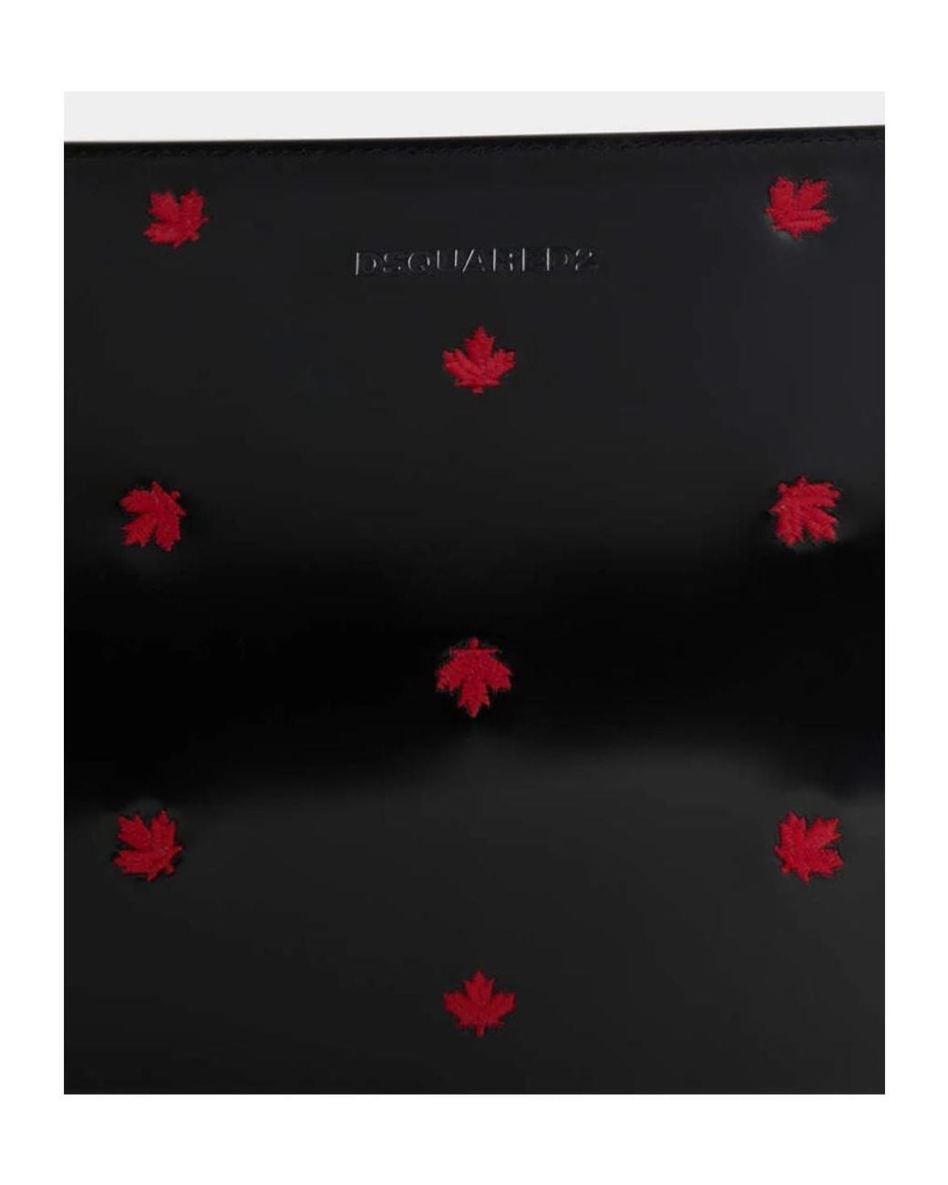 DSquared² Black Maple-Leaf Clutch for men