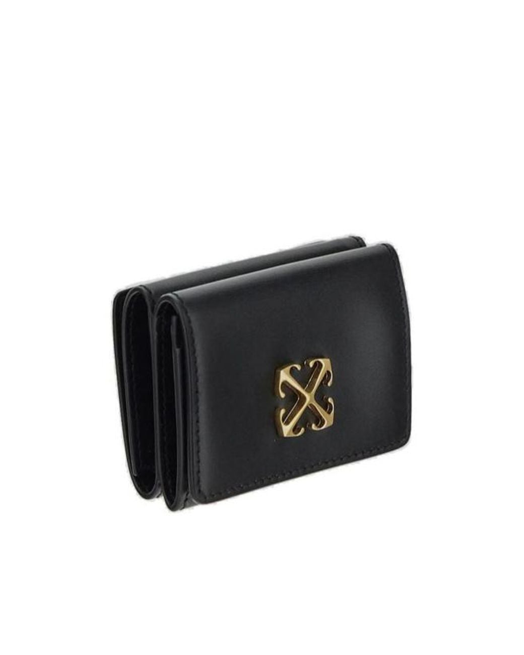 Off-White c/o Virgil Abloh Black Jitney Logo Plaque Wallet