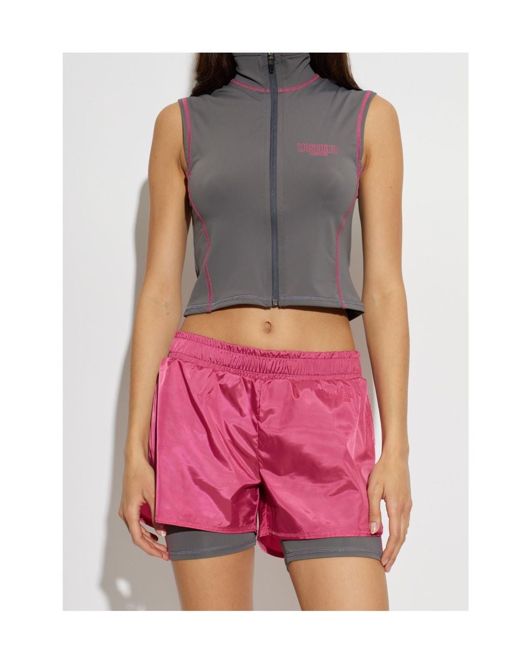 Moschino Gray Active Top