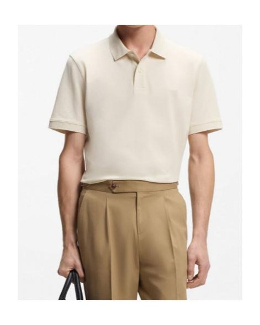 Boss White Boss Short-Sleeved Straight Hem Polo Shirt for men