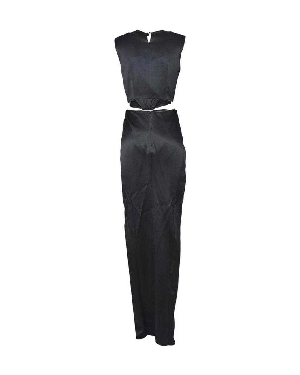 Max Mara Black Pianoforte Panaro Hourglass Gathered Sleeveless Dress