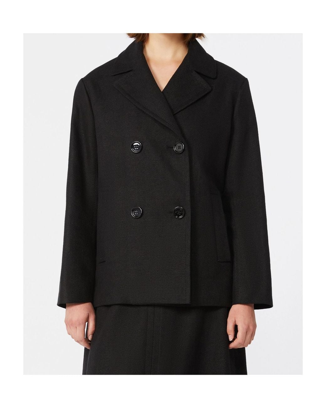 Max Mara Black 'S Smmarco Double-Breasted Blazer