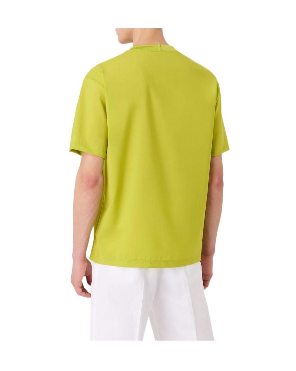 Emporio Armani Yellow Crewneck Shortsleeve Tshirt for men