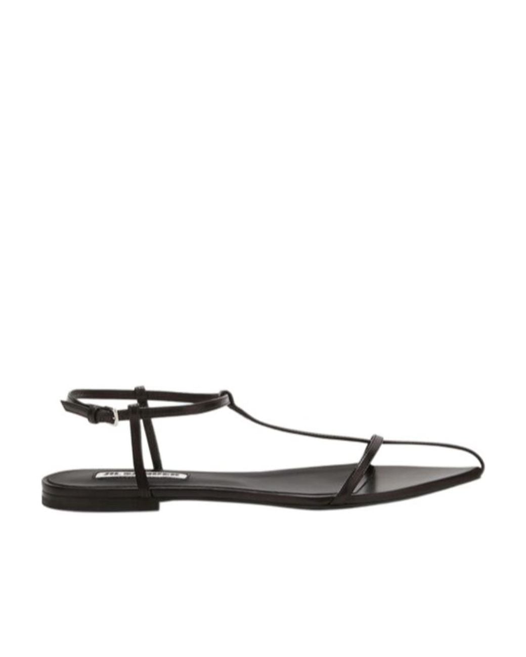 Jil Sander White Pointed-Toe Ankle-Strap Sandals