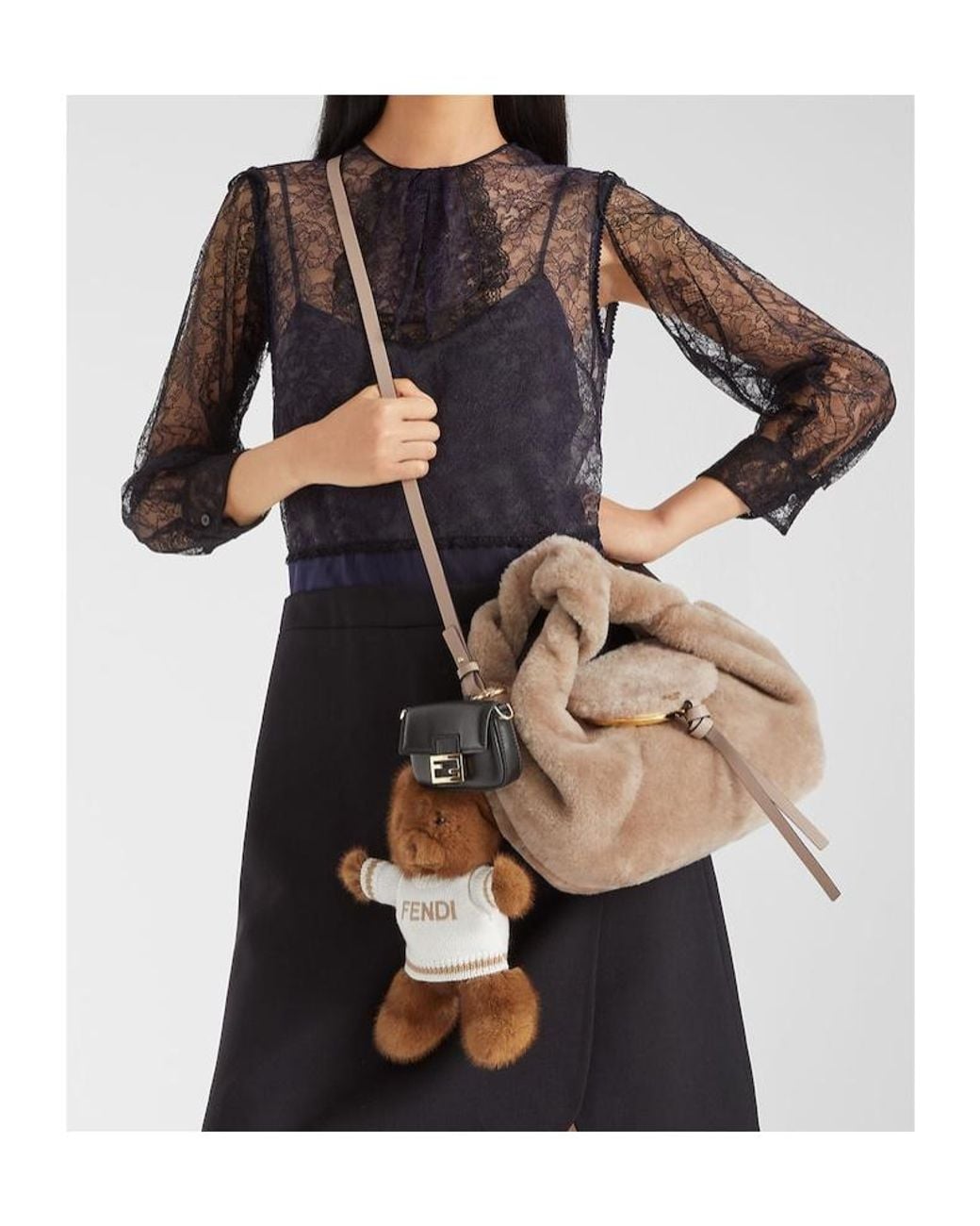 Fendi Natural Shearling Bag