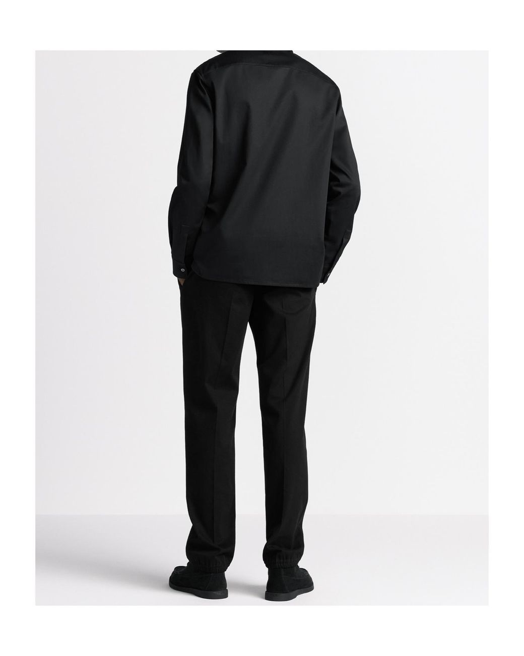 Dior Black Straight-Leg Elasticated Waist Pants for men