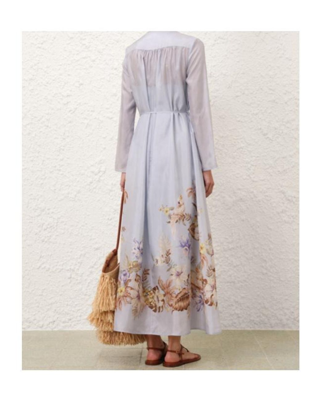 Zimmermann White Coco Neck-Tie Maxi Dress