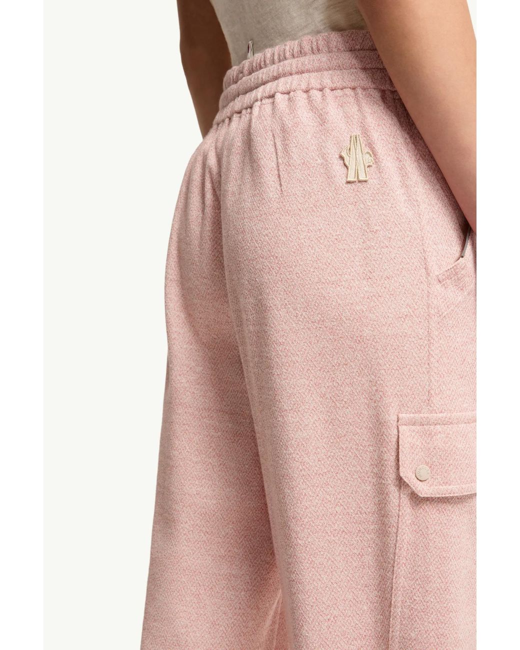Moncler Pink Grenoble Drawstring Track Trousers