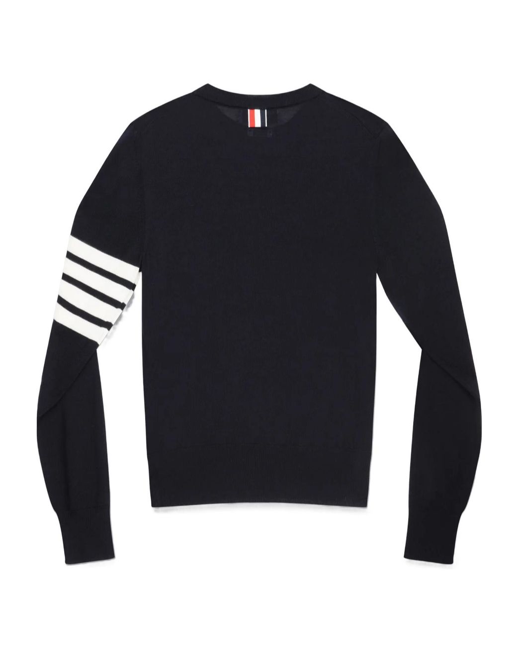Thom Browne Blue 4-Bar Ribbed Crewneck Jumper