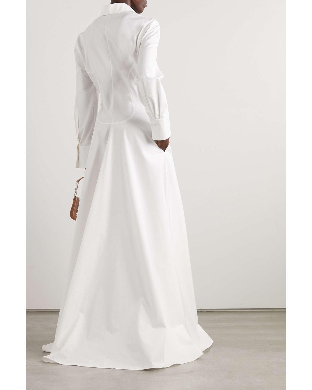 Valentino White Decal Pleated Dress Skirt