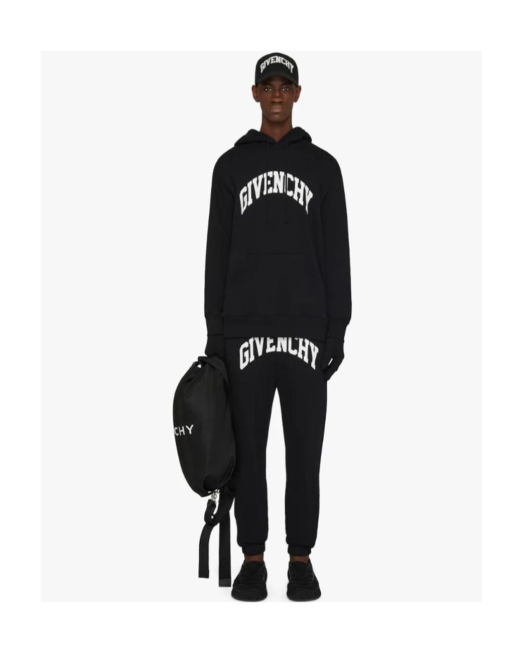 Givenchy Black Logo Printed Joggers for men