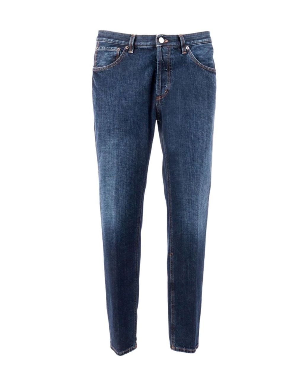 Dondup Blue Brighton Carrot-Fit Jeans for men
