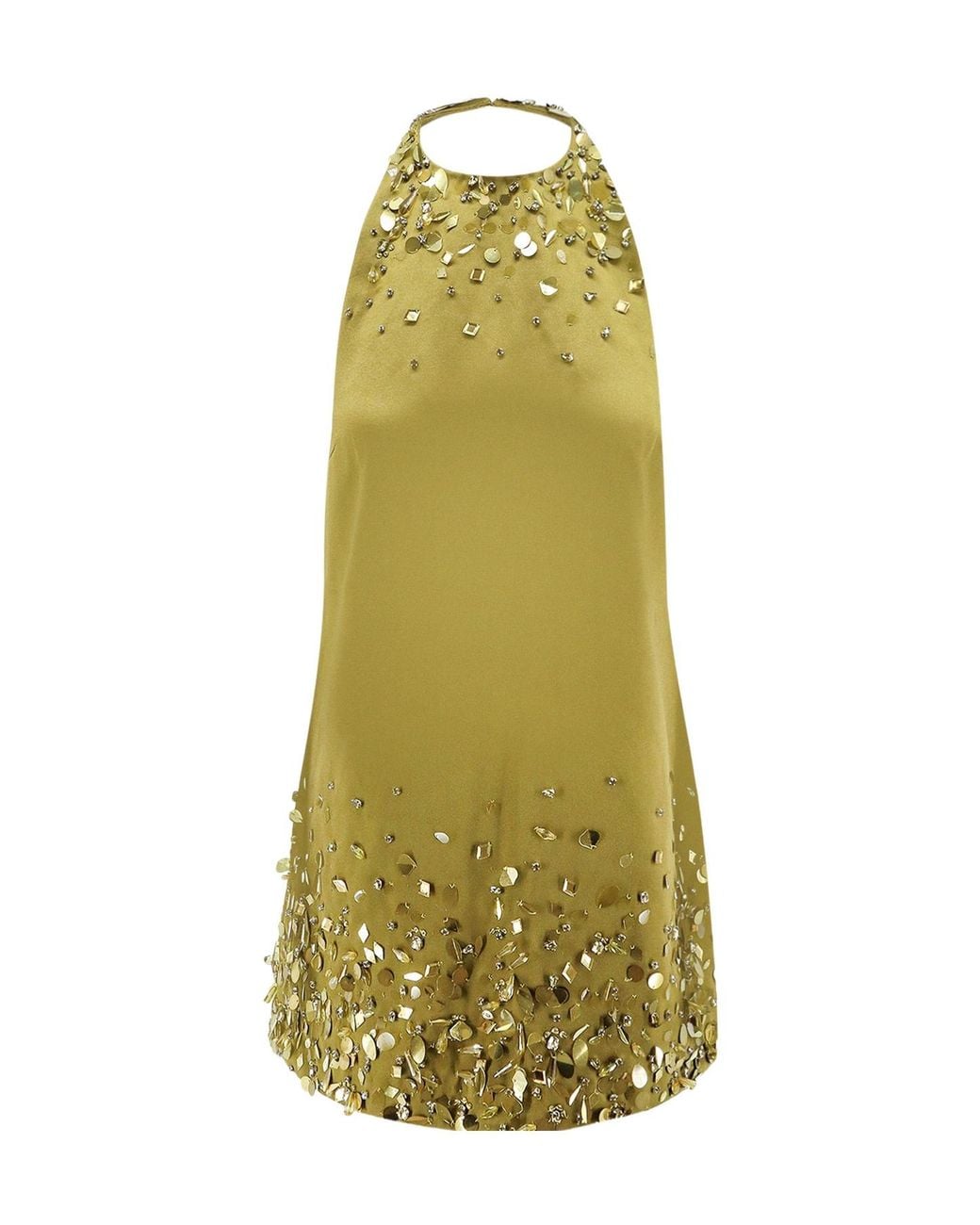 retroféte Green Retrofete Embellished Mini Dress